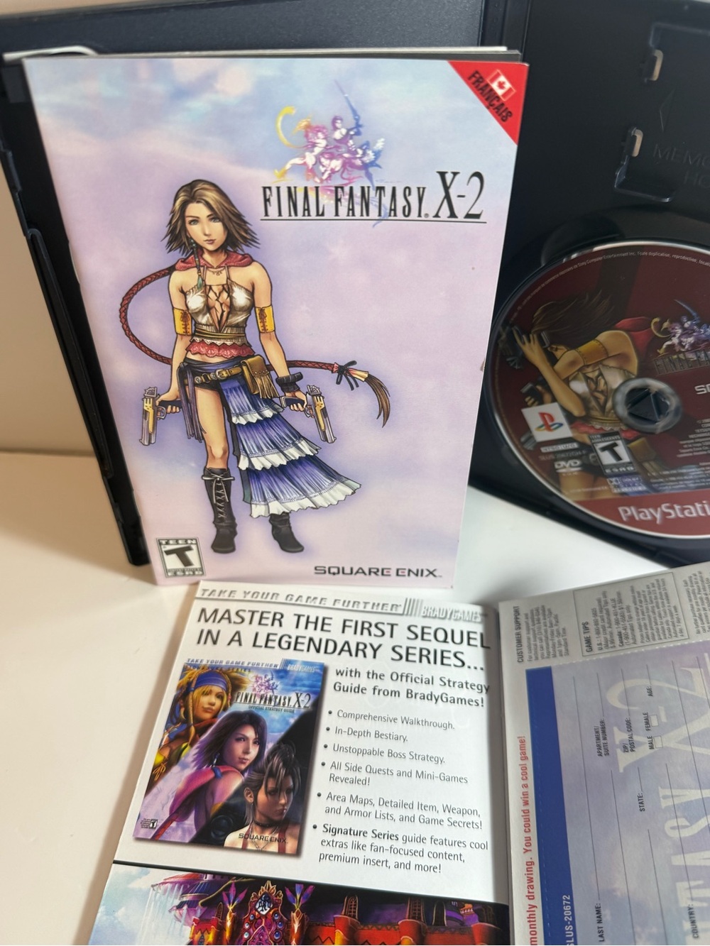 Final Fantasy X-2 PS2 PlayStation 2 CIB Black Label Complete w/Manual & Reg Card - Picture 6 of 6